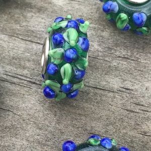 Lampwork Glass Bead Fit Charm Euro Silver Bracelet